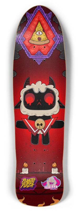 All Hail Pizza- Plastic Pizza Collab Retro Rocket Skateboard