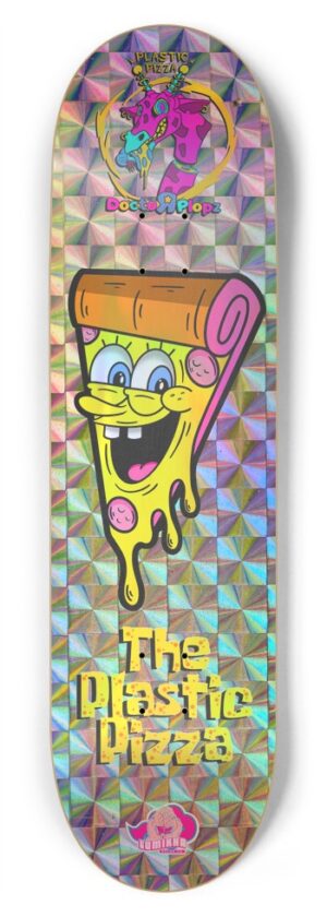 Doctor Plopz X Plastic Pizza Spongeroni Collab 8-3/4 Inch Skateboard